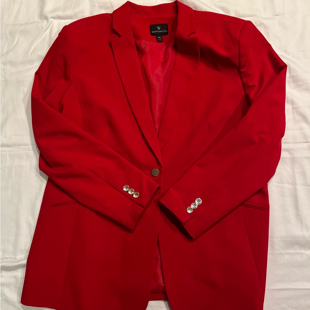 Worthington Bold Red Blazer